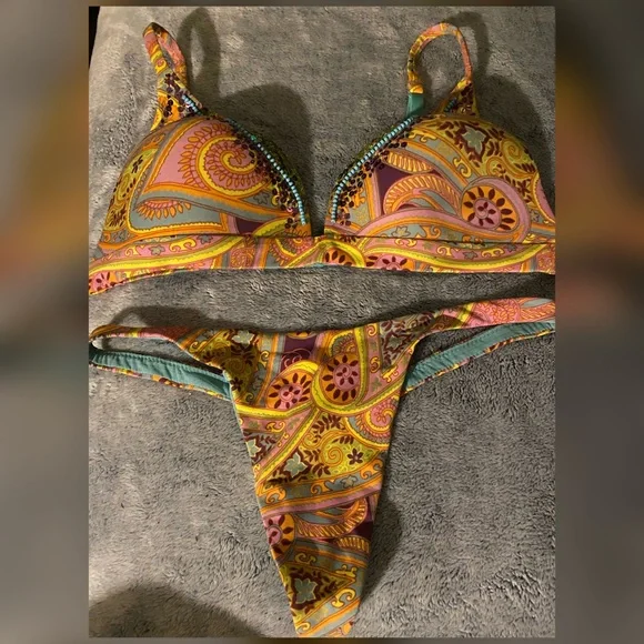 Vintage Body IPEX by Victoria’s Secret Bra Panties Set Beaded Sequins - Picture 5 of 10